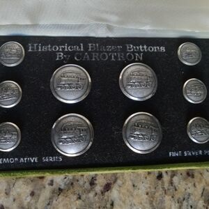 Silver Historical Blazer Buttons Set